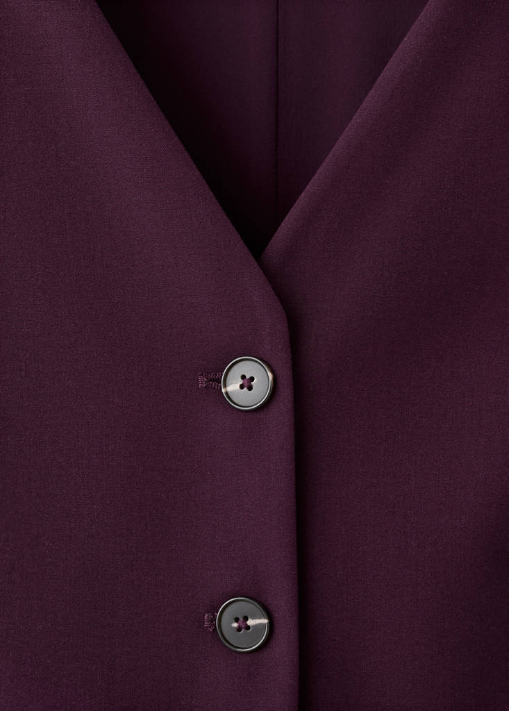 Long suit-style jumpsuit — Plum