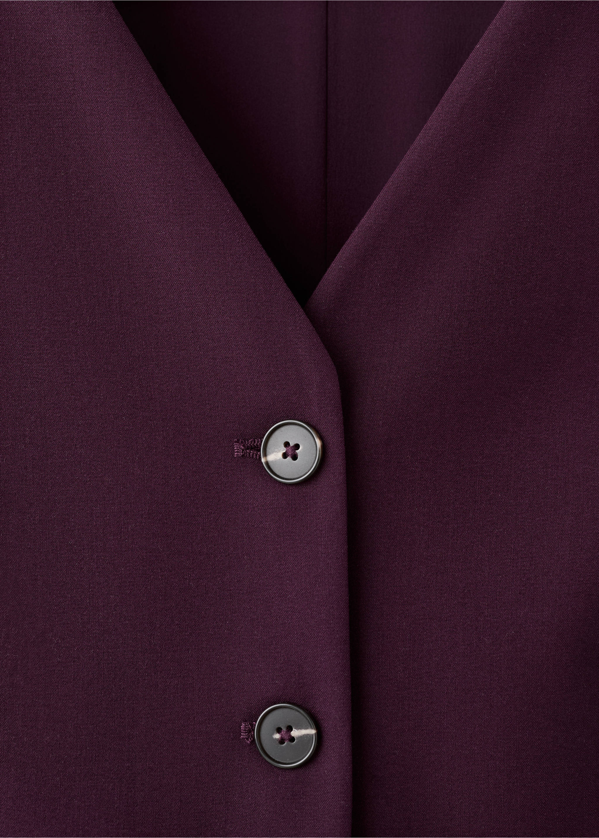 Long suit-style jumpsuit - Details of the article 0, Plum. Ref: 27094084-00.