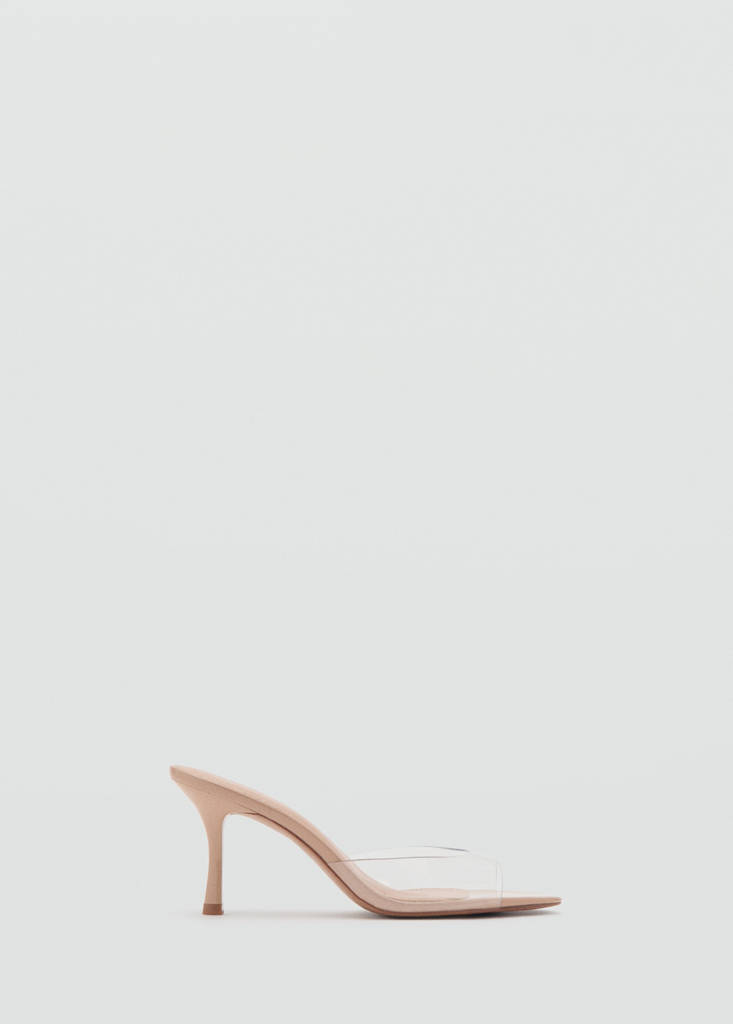Pointed heel sandals — Nude