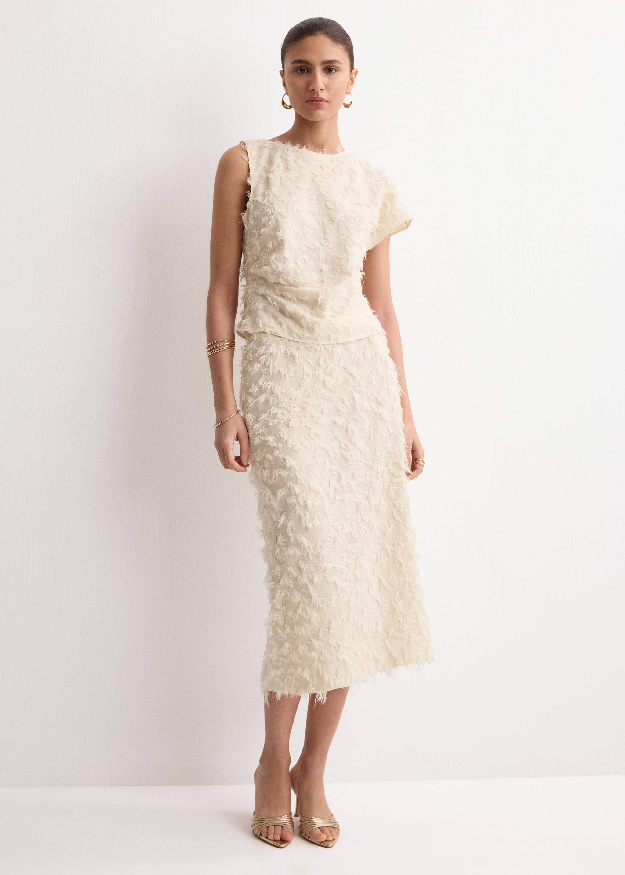 Asymmetrisches Top mit Textur - Allgemeine Ansicht