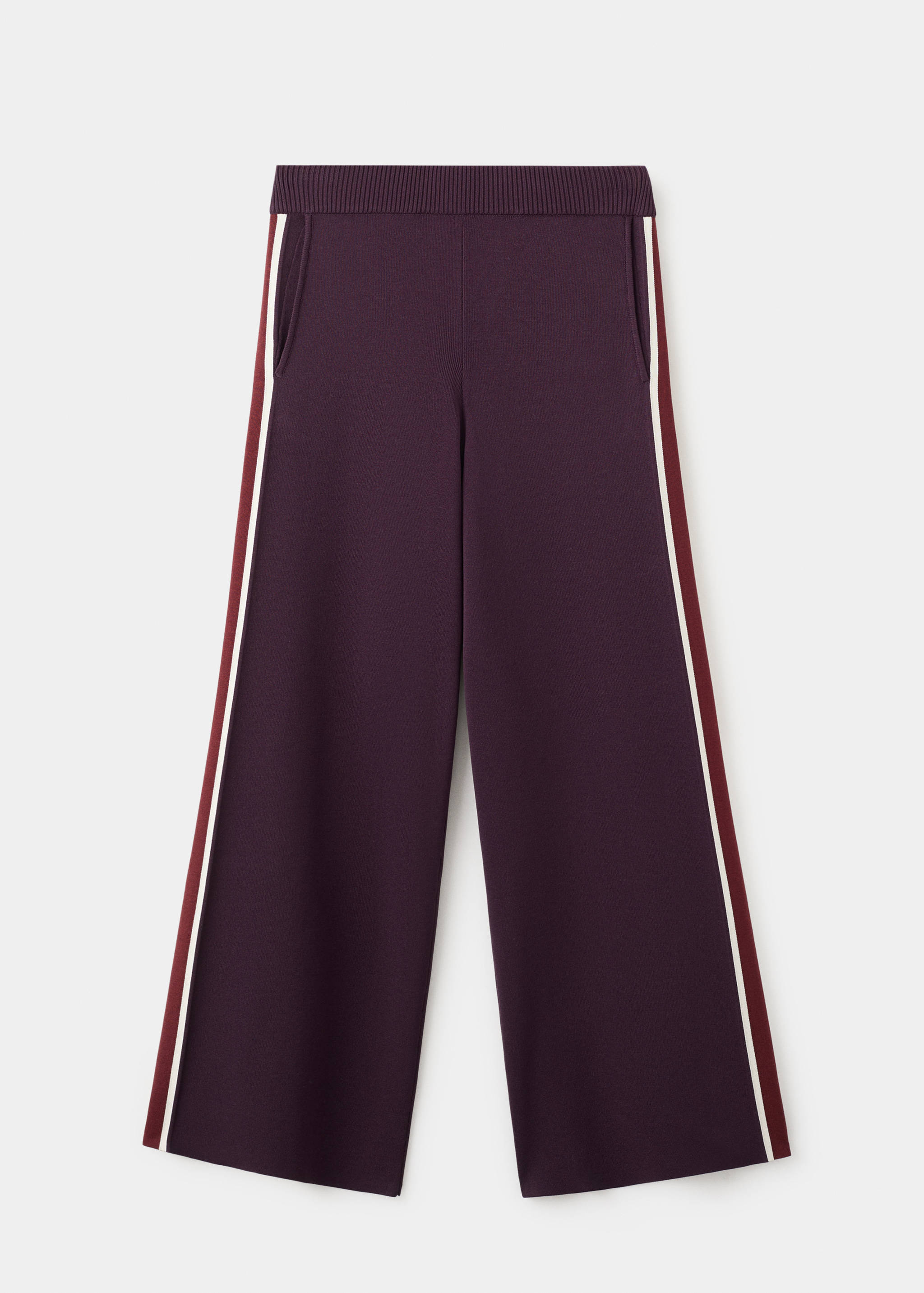Knitted trousers with contrasting stripes - Article without model