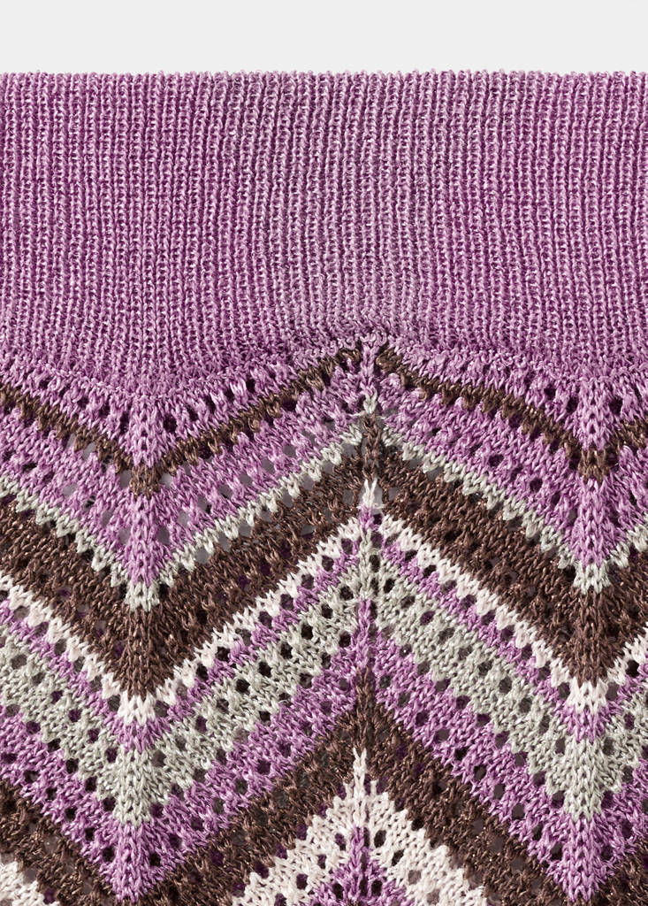 Flared knitted skirt — Purple