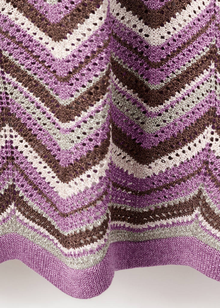 Flared knitted skirt — Purple