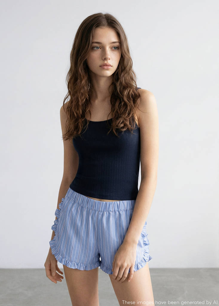 Short cotton pyjamas — Navy