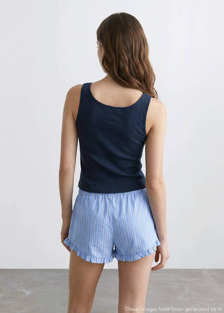 Short cotton pyjamas — Navy