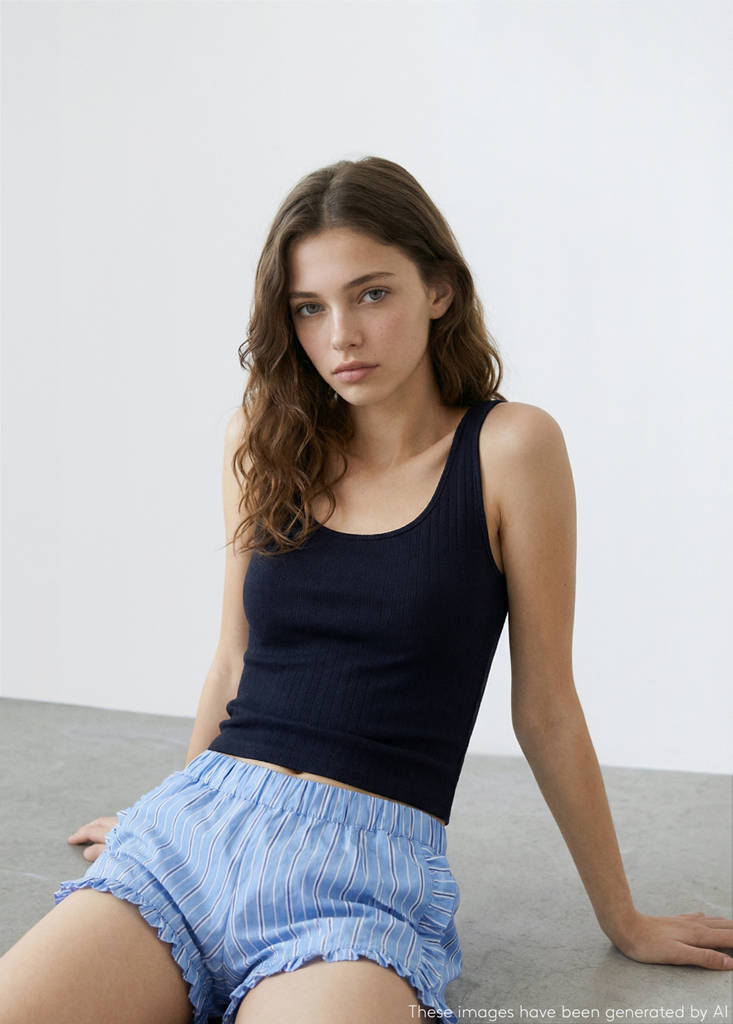 Short cotton pyjamas — Navy
