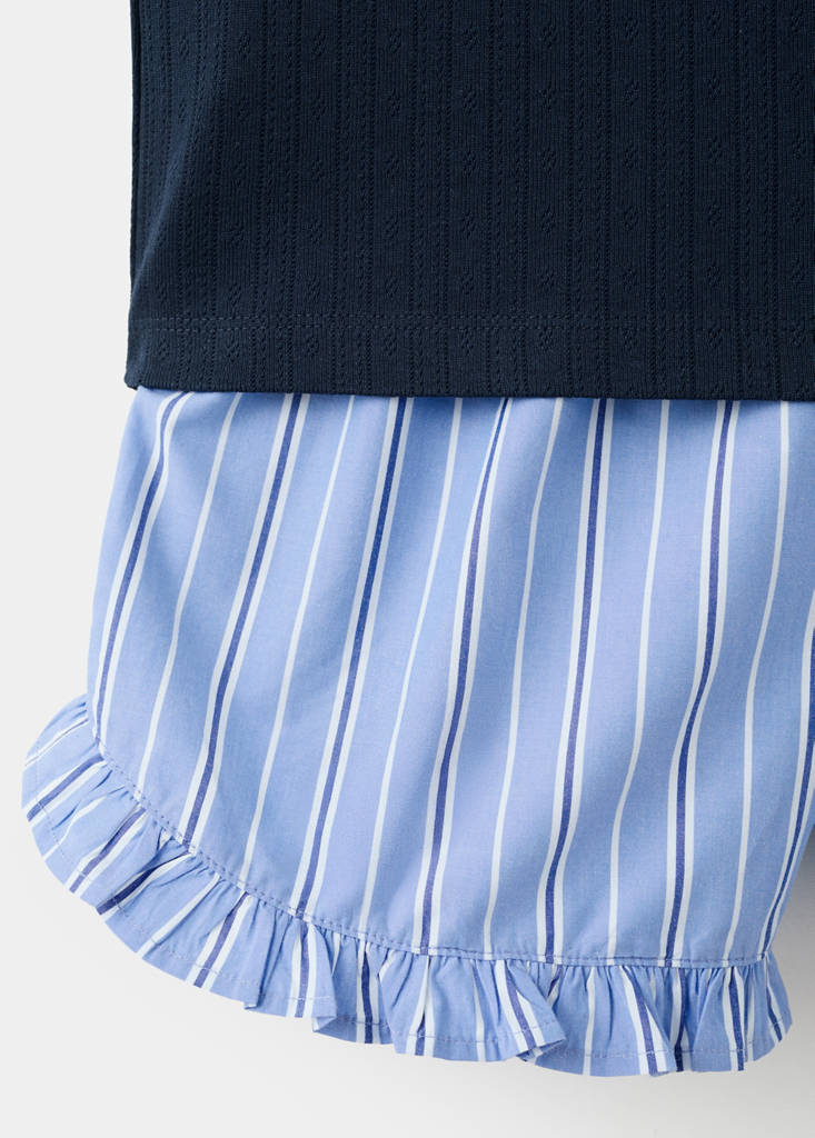 Short cotton pyjamas — Navy