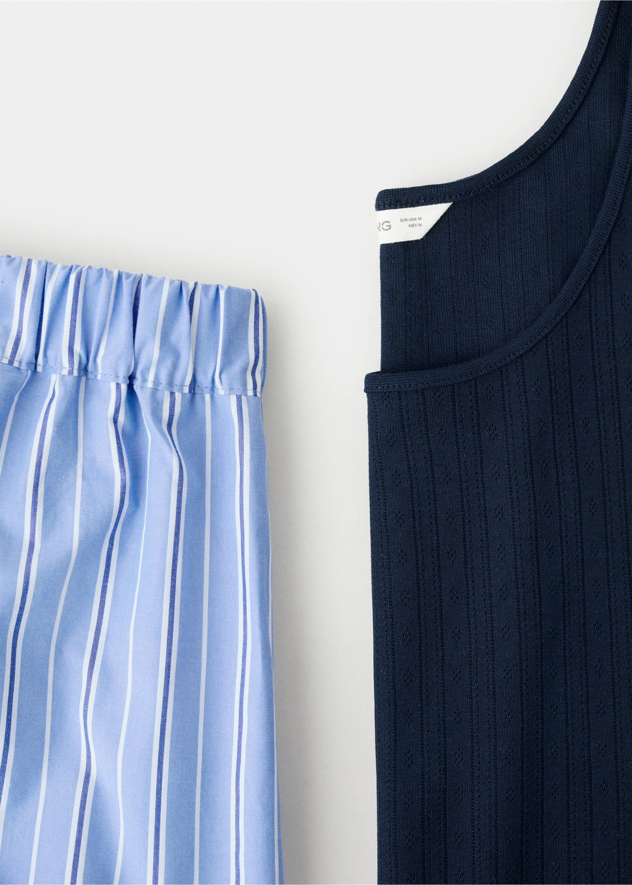 Pijama curt cotó - Detall de l'article 0, Blau marí. Ref: 27094092-00.