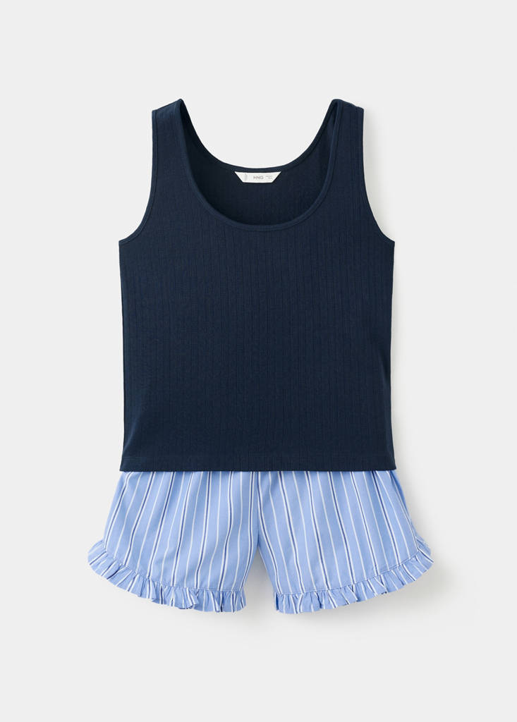 Short cotton pyjamas — Navy