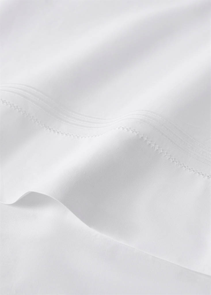 Percale cotton pillowcase with hemstitch 50x75 cm — White