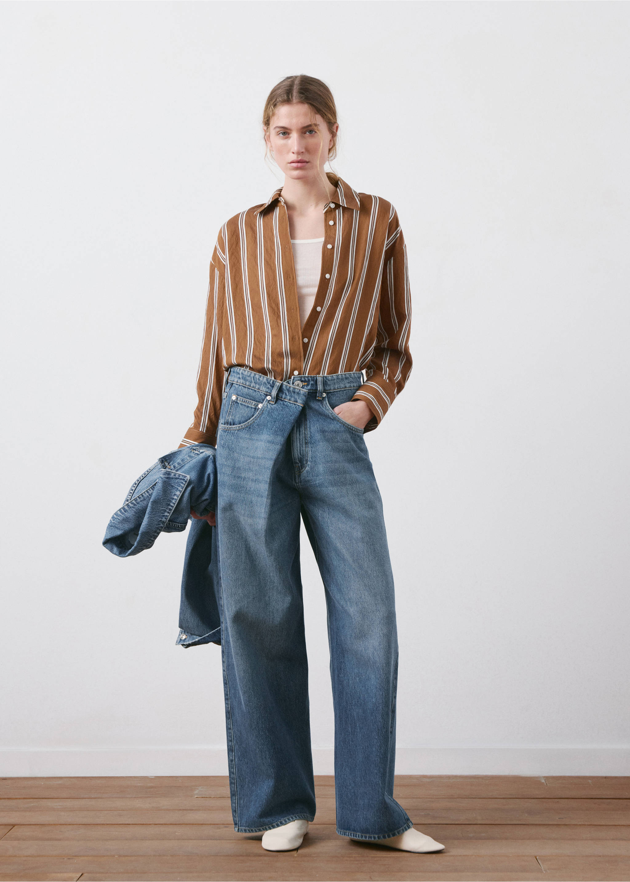 Mid-rise balloon jeans - General plane, Medium Blue. Ref: 27094094-00.