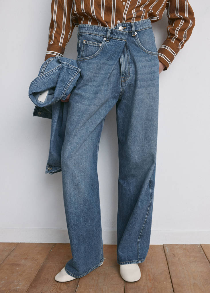 Mid-rise balloon jeans — Medium Blue
