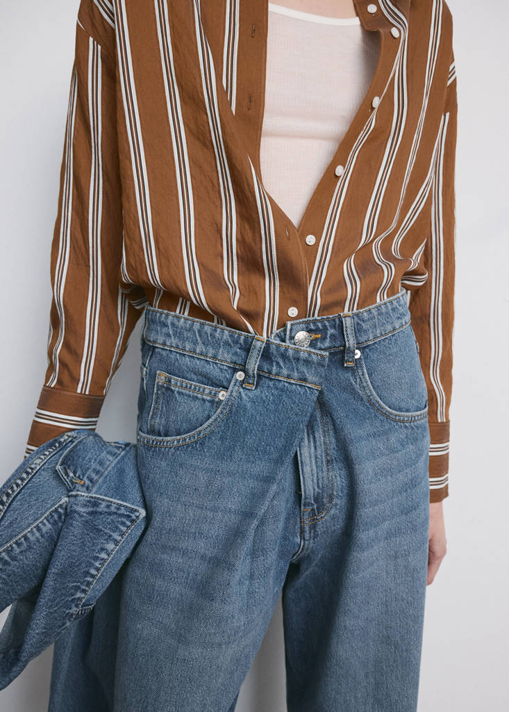 Mid-rise balloon jeans — Medium Blue