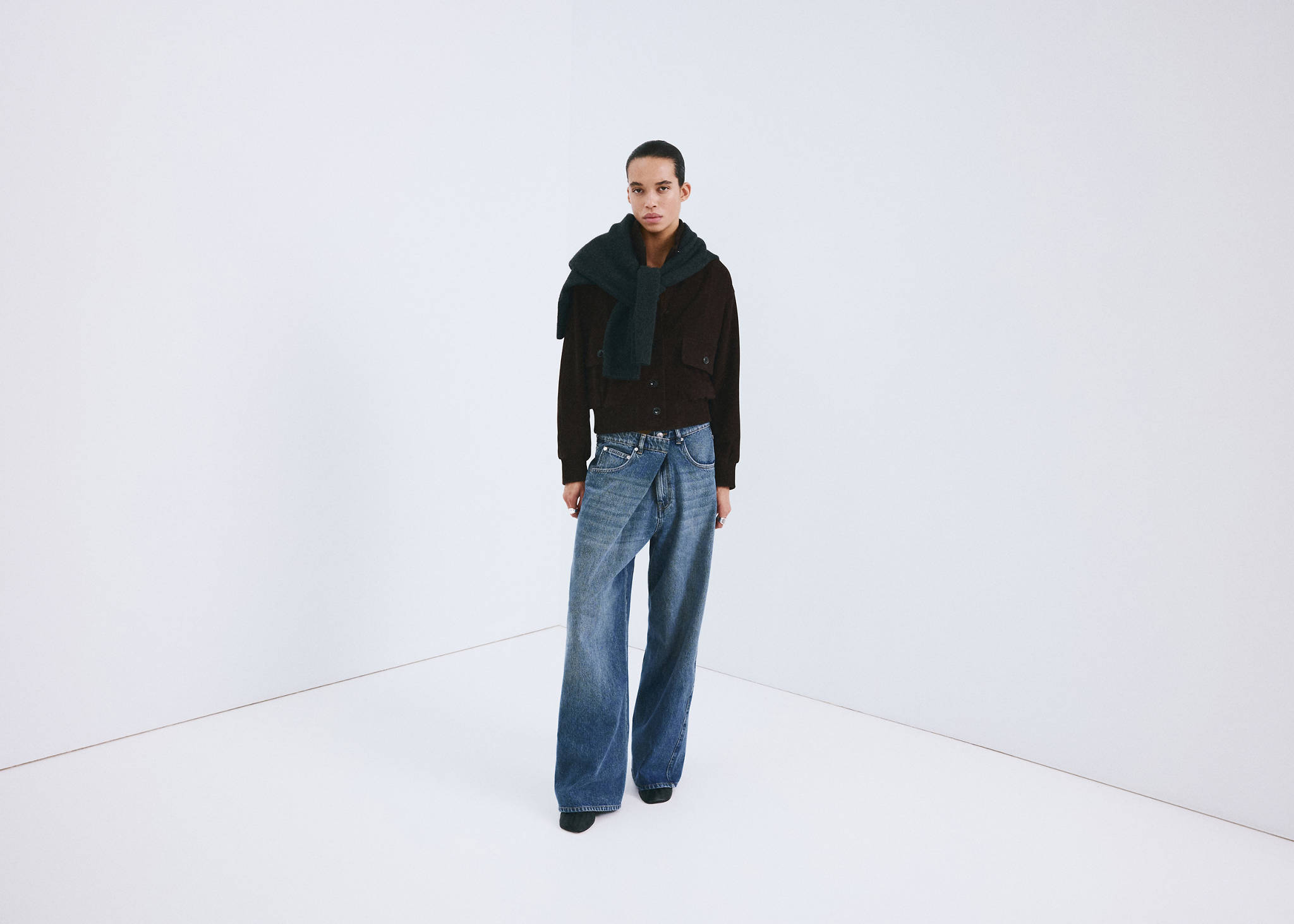 Mid-rise balloon jeans - Panoramic plane