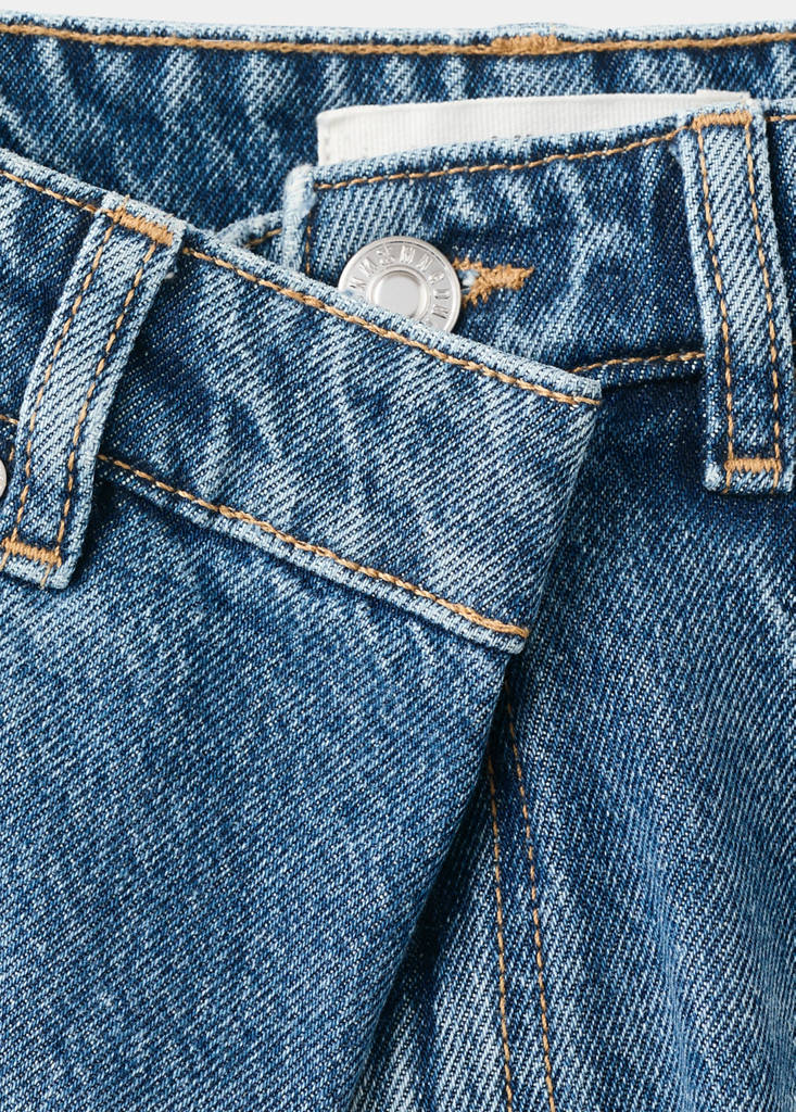 Mid-rise balloon jeans — Medium Blue