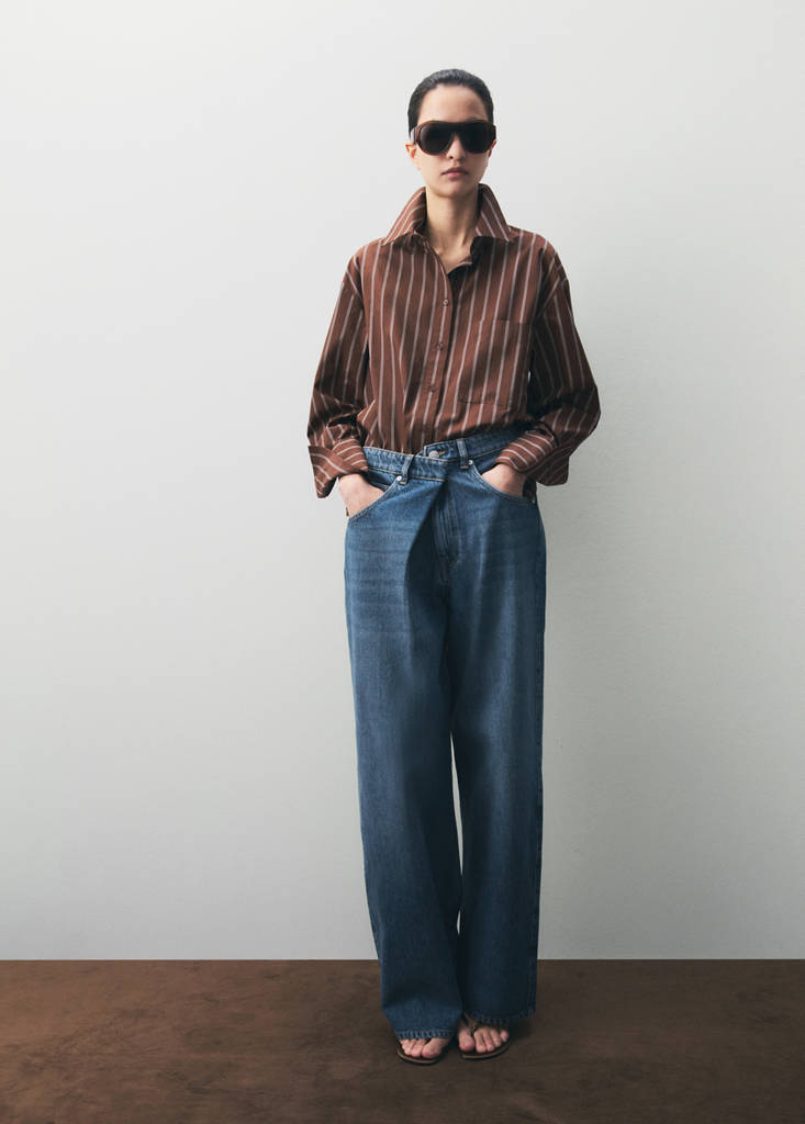 Mid-rise balloon jeans — Medium Blue