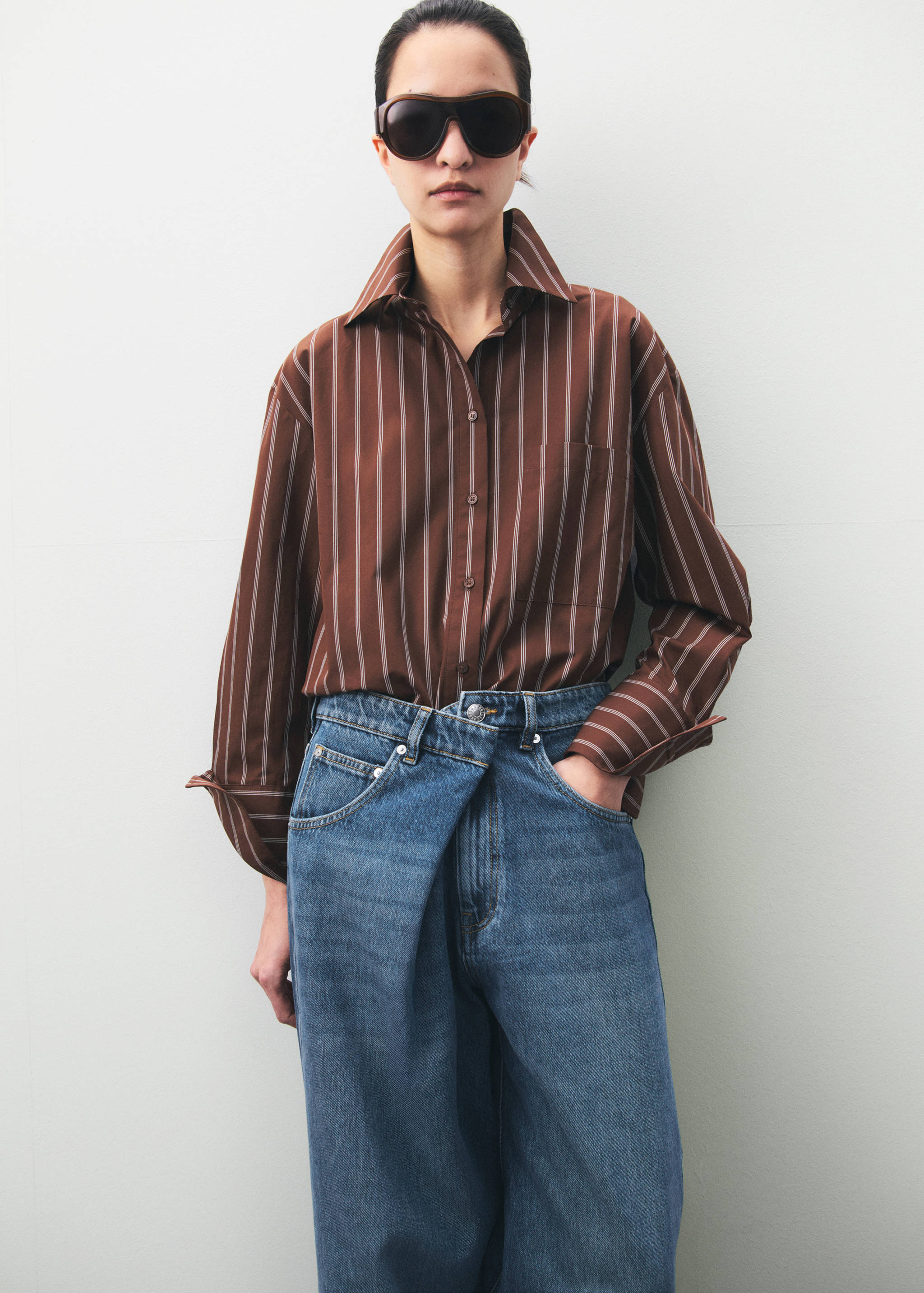 Mid-rise balloon jeans - Medium plane