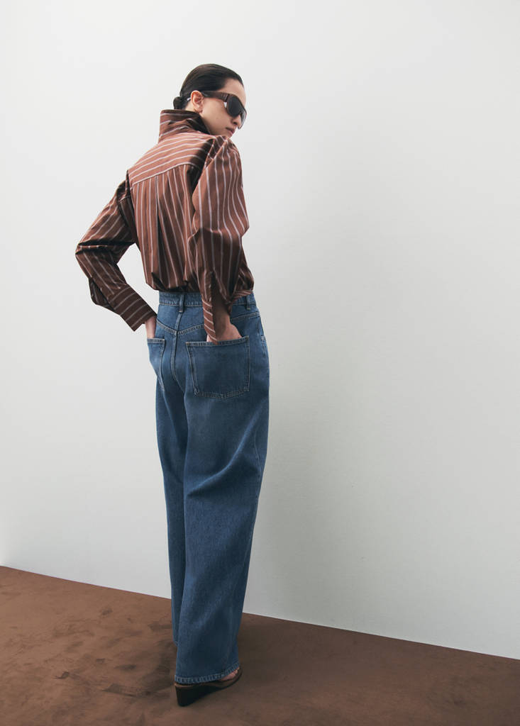Mid-rise balloon jeans — Medium Blue