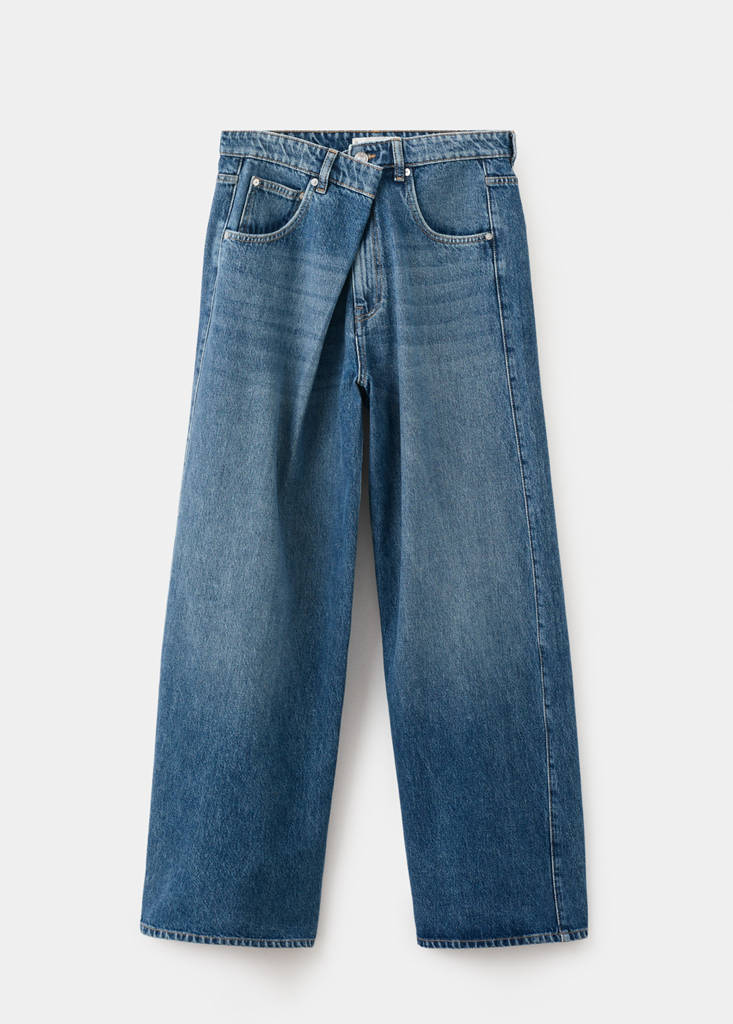 Mid-rise balloon jeans — Medium Blue