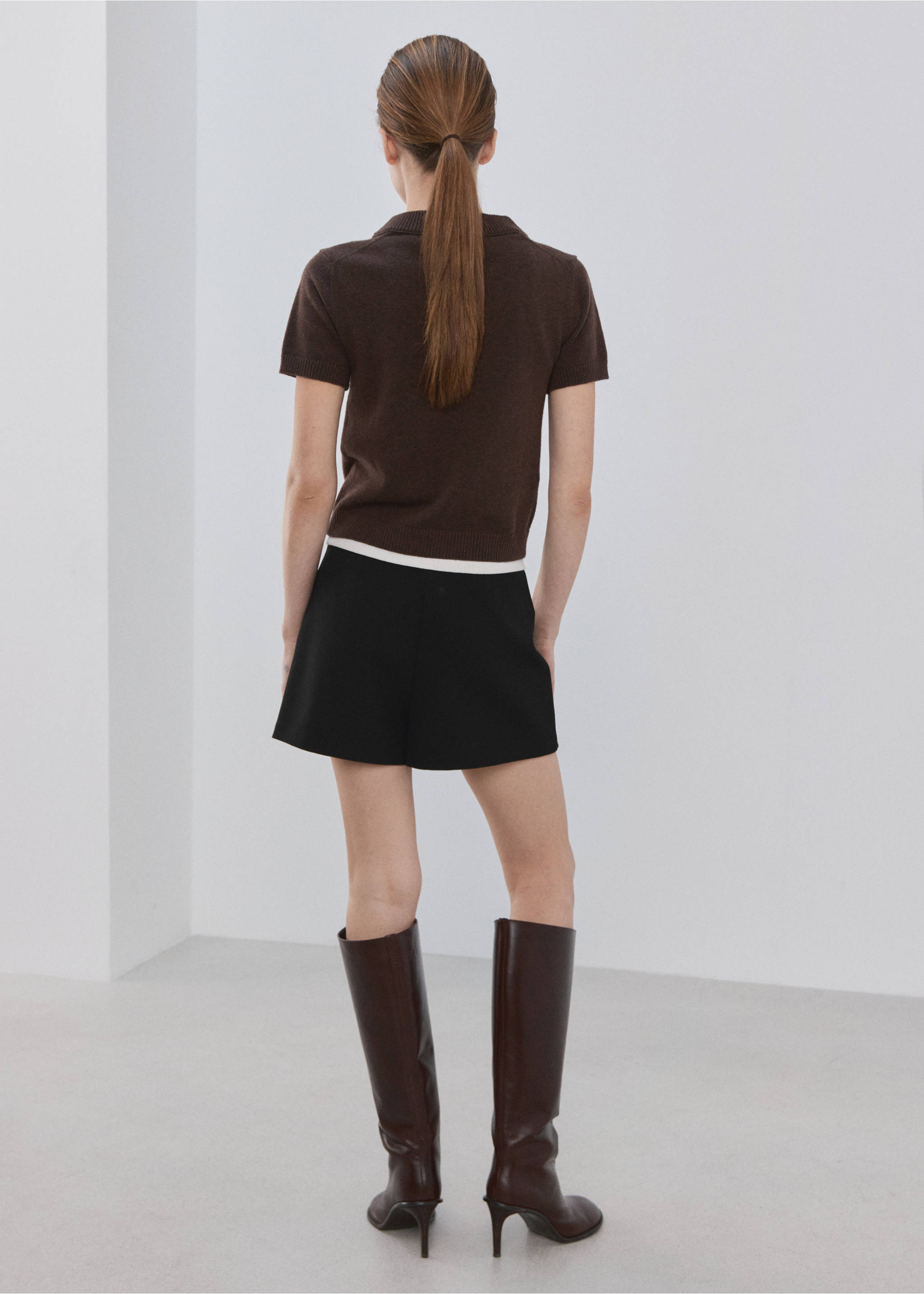 Falda pantalón cruzada - Reverso del artículo, Negro. Ref: 27094095-00.