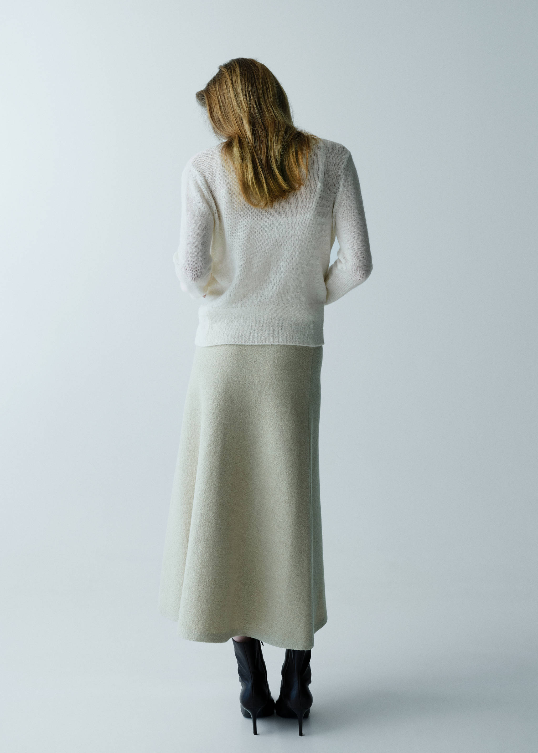 Lace knit cardigan - Reverse of the article