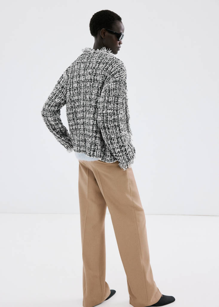 Oversized tweed jacket — Black