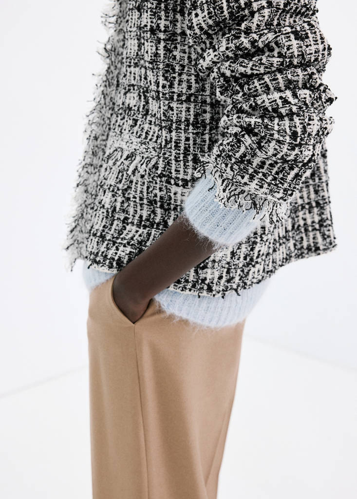 Oversized tweed jacket — Black