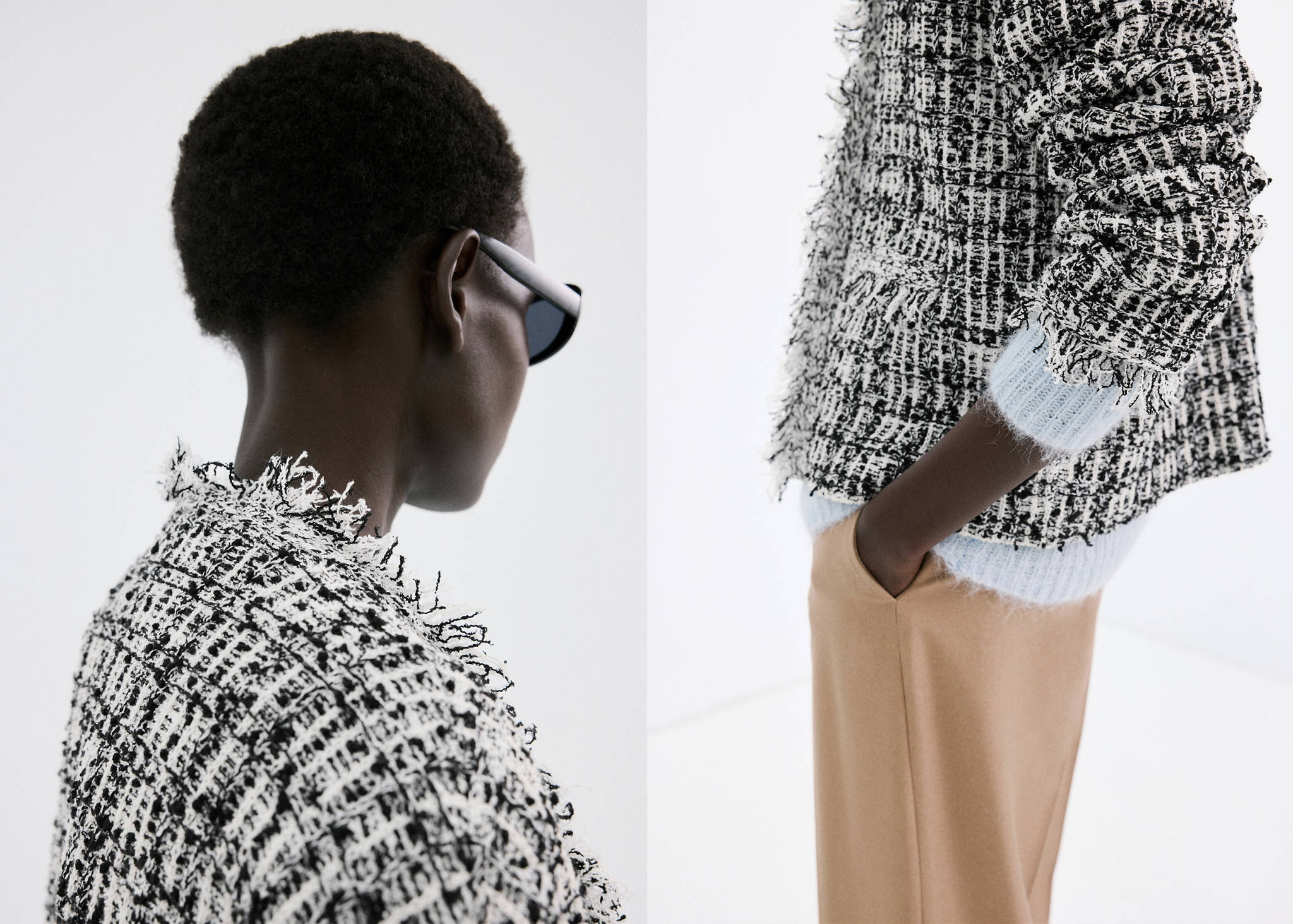 Oversized tweed jacket - Panoramic plane