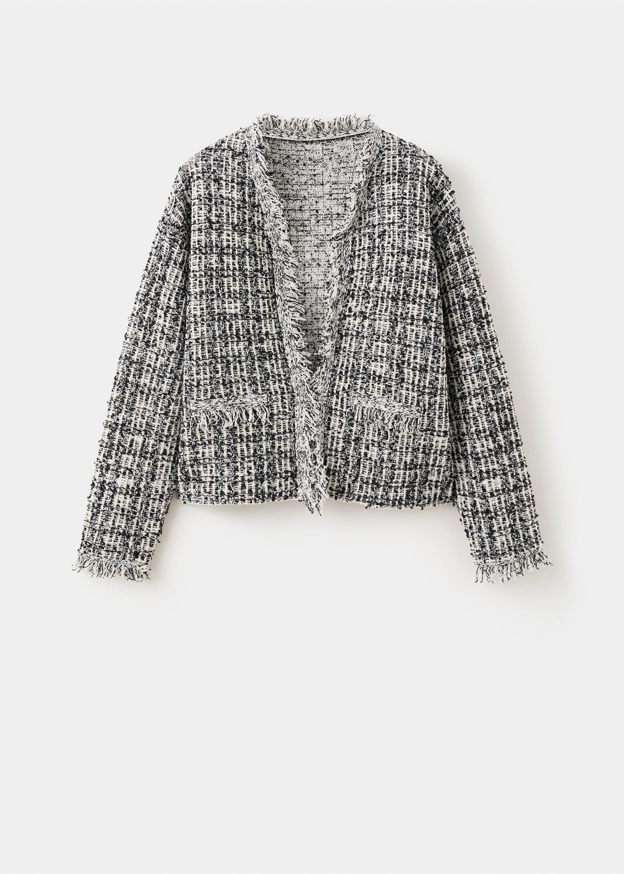 Veste tweed oversize - Article sans modèle, Noir. Ref: 27094097-00.