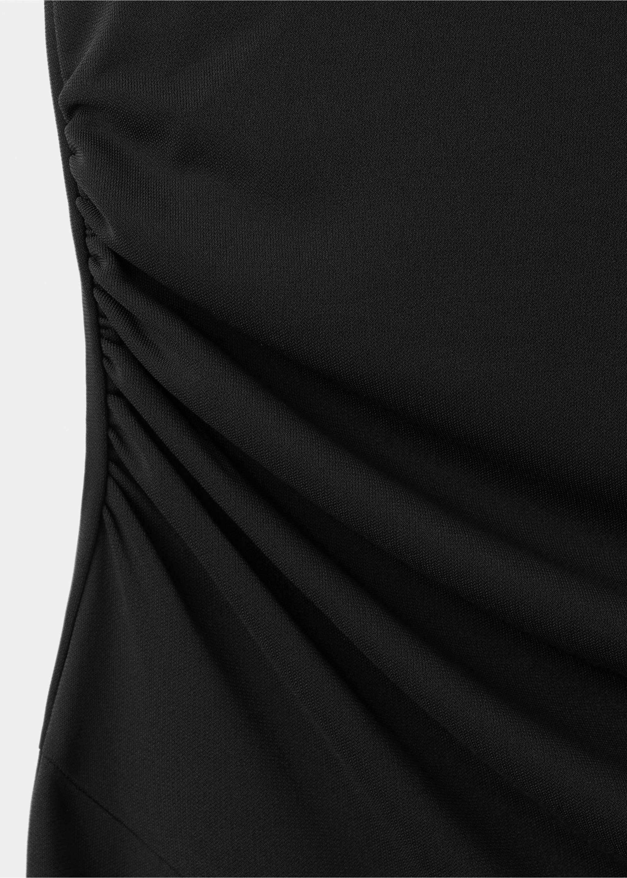 Asymmetrical flared dress - Details of the article 0, Black. Ref: 27094099-00.