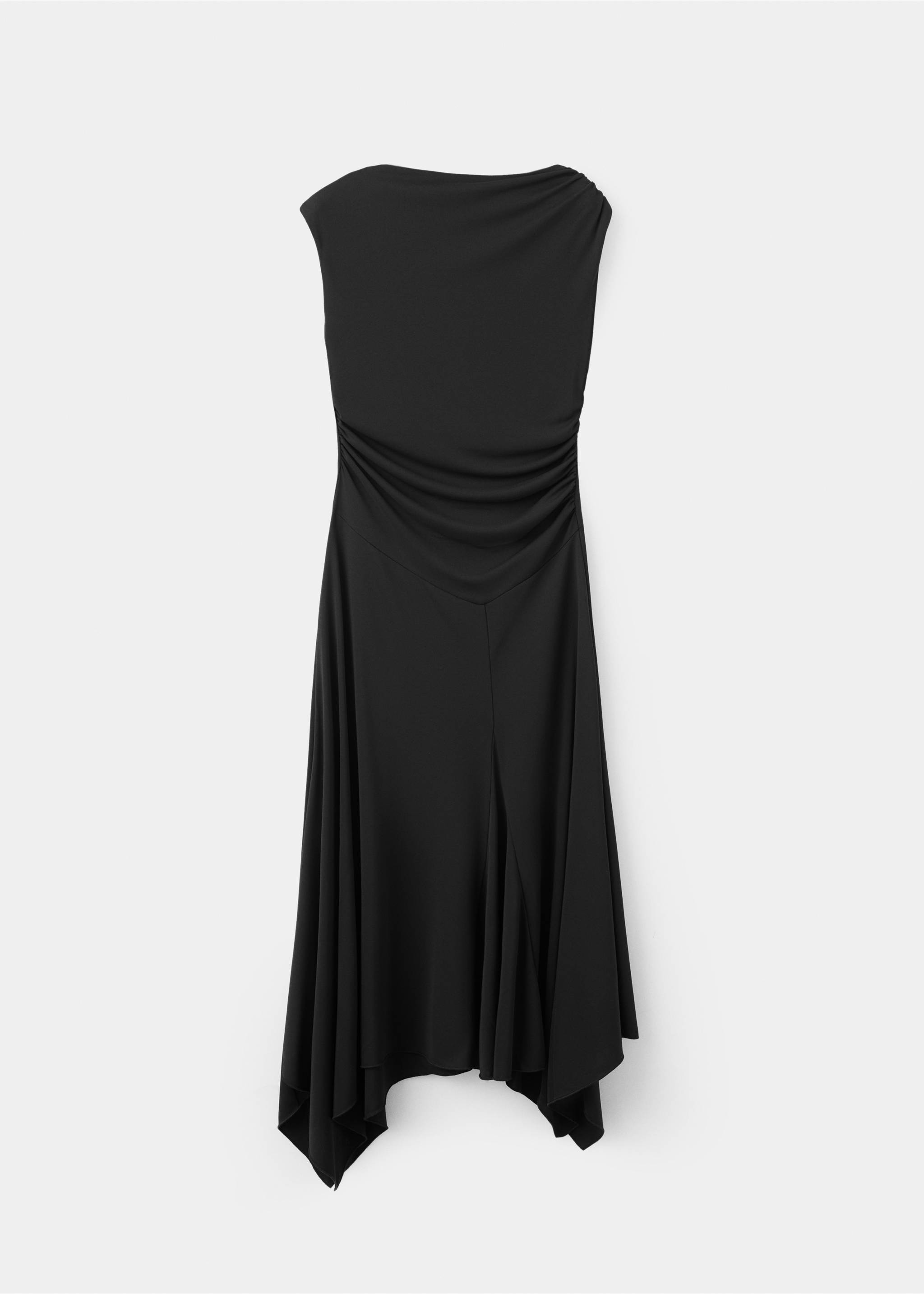 Asymmetrical flared dress - Article without model, Black. Ref: 27094099-00.