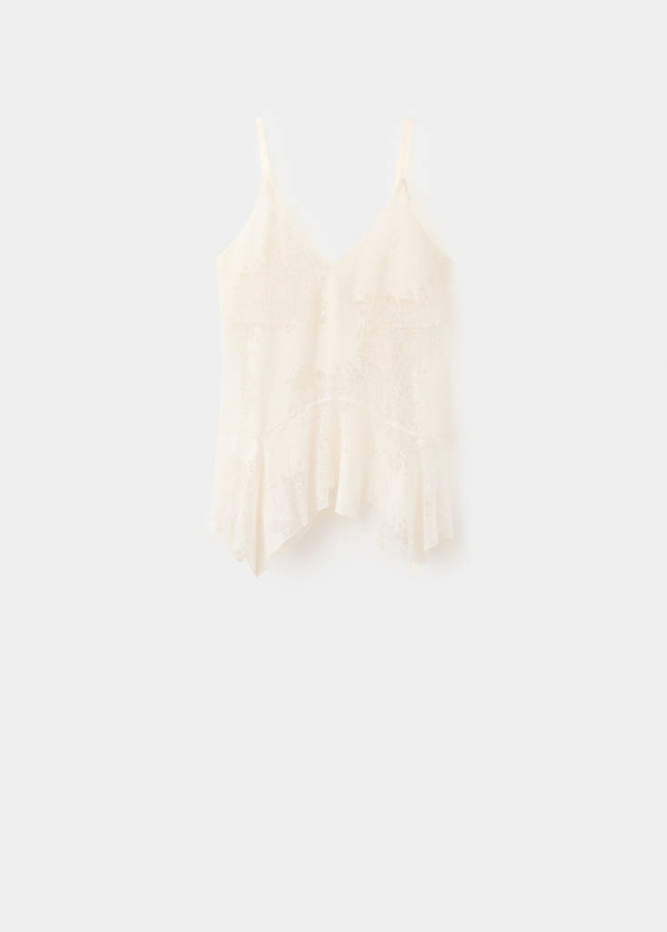 Lace top — Ecru
