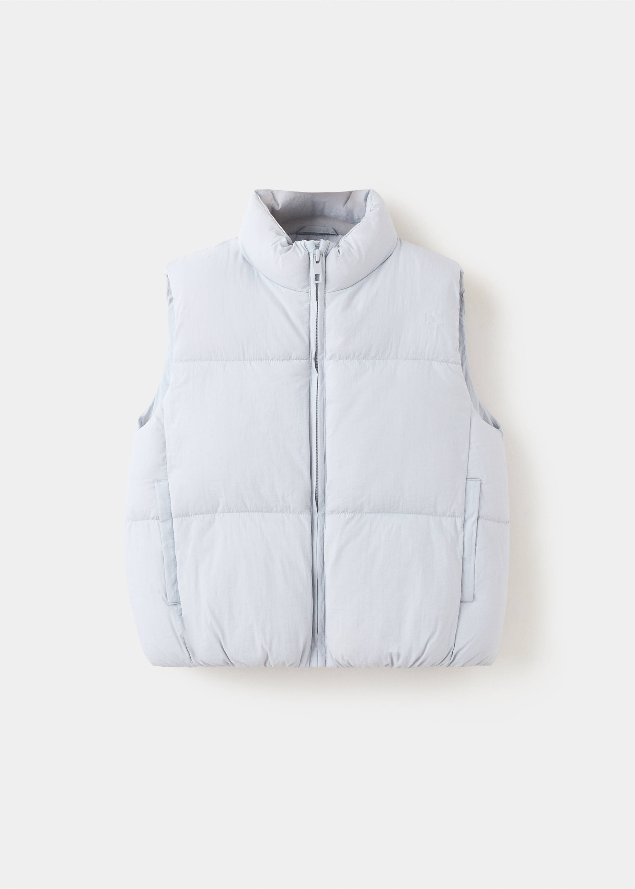 Quilted gilet - Article without model, Sky Blue. Ref: 27094403-00.