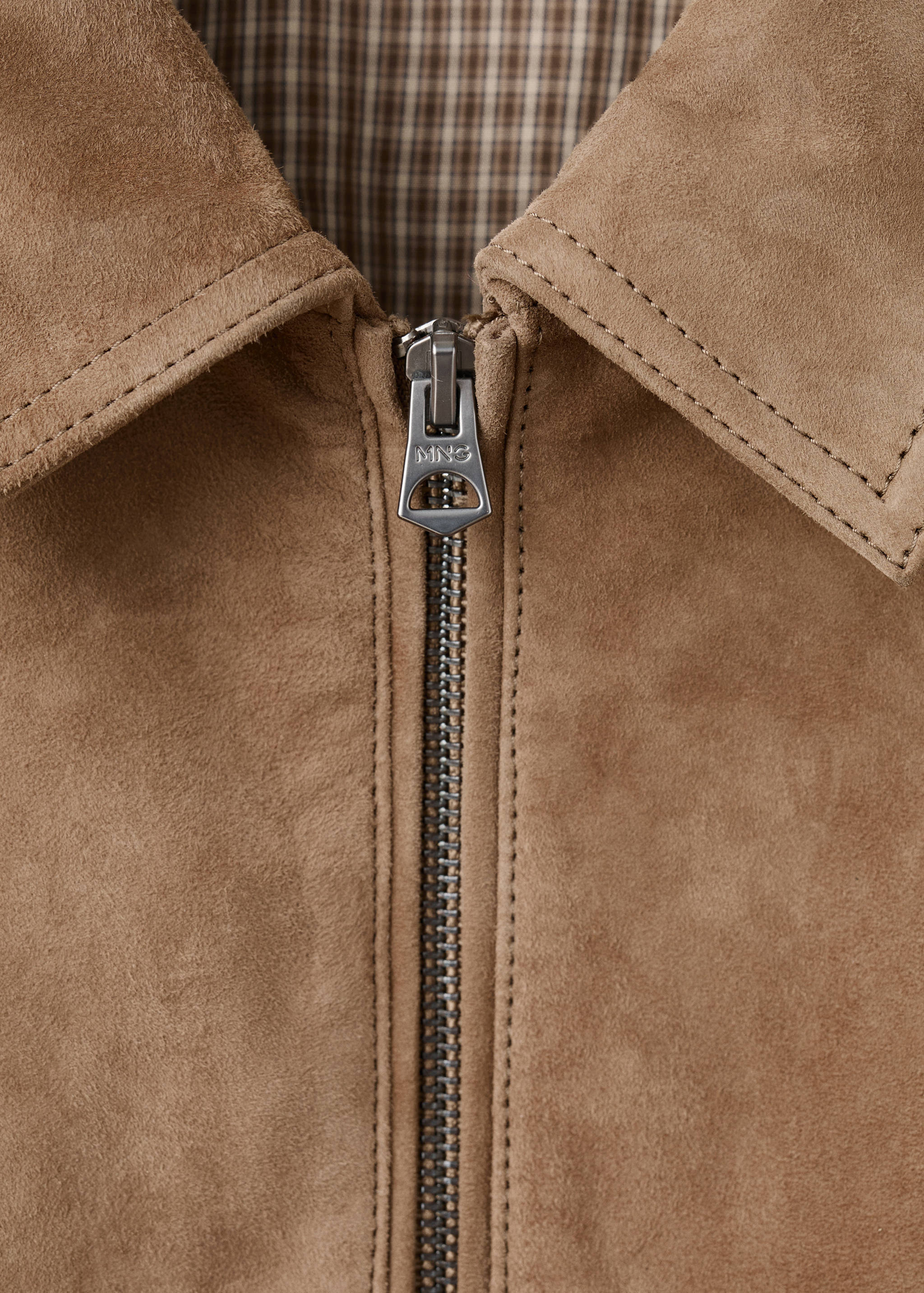 Куртка из 100% замши с застежкой на молнию - Деталь изделия 8