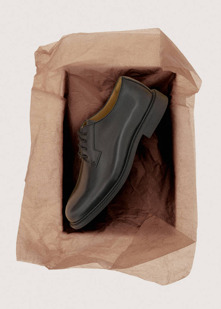 Leather suit shoes — Black