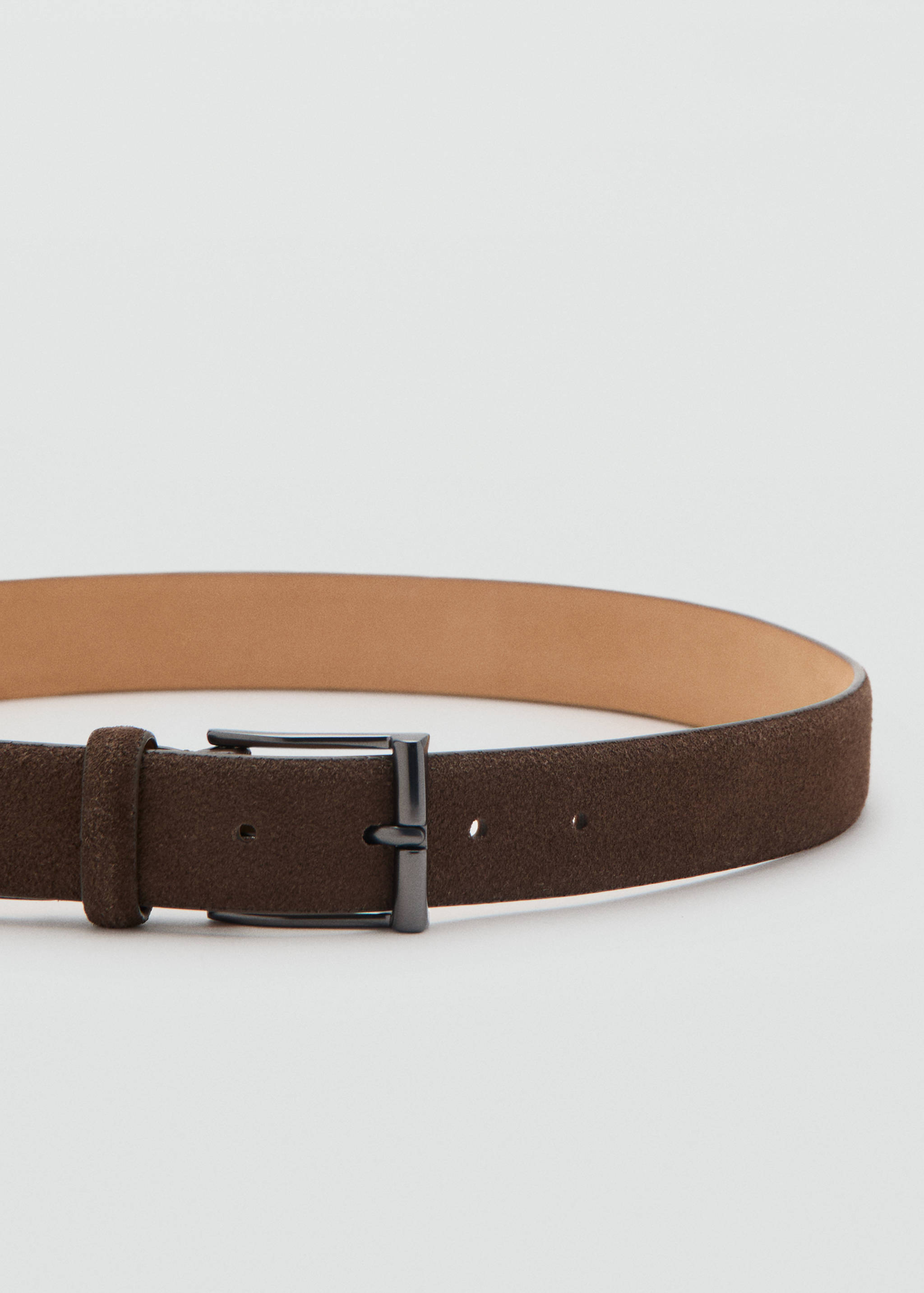 Suede leather belt - Medium plane