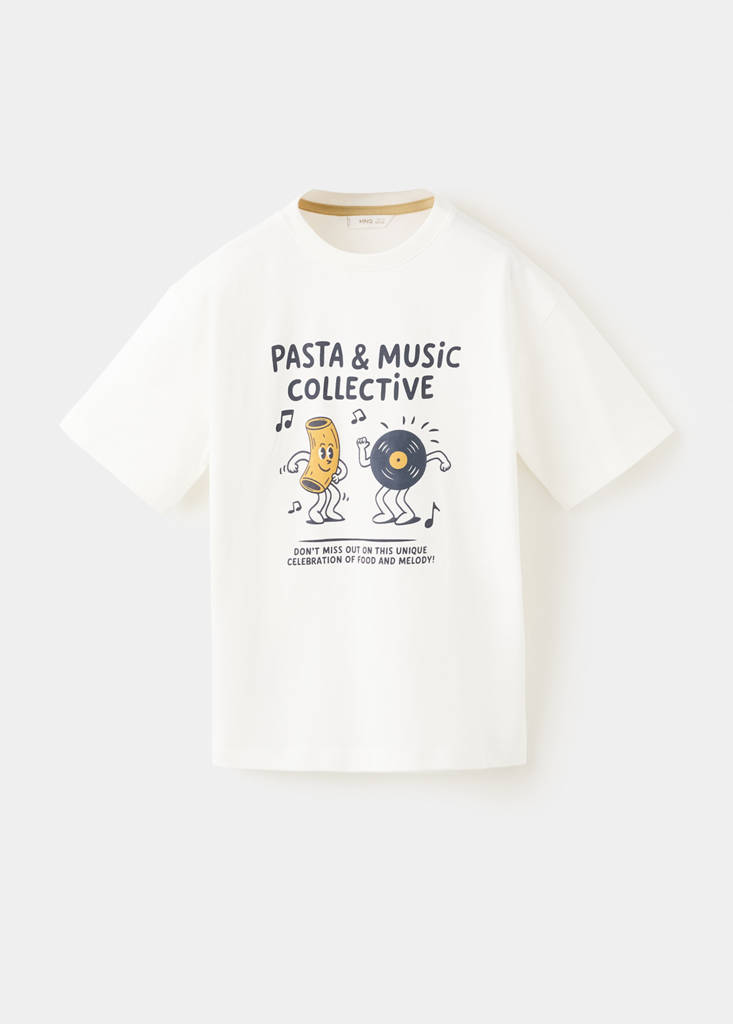 Printed cotton-blend t-shirt — Off White