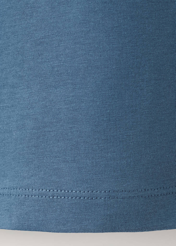 Printed cotton-blend t-shirt — Blue