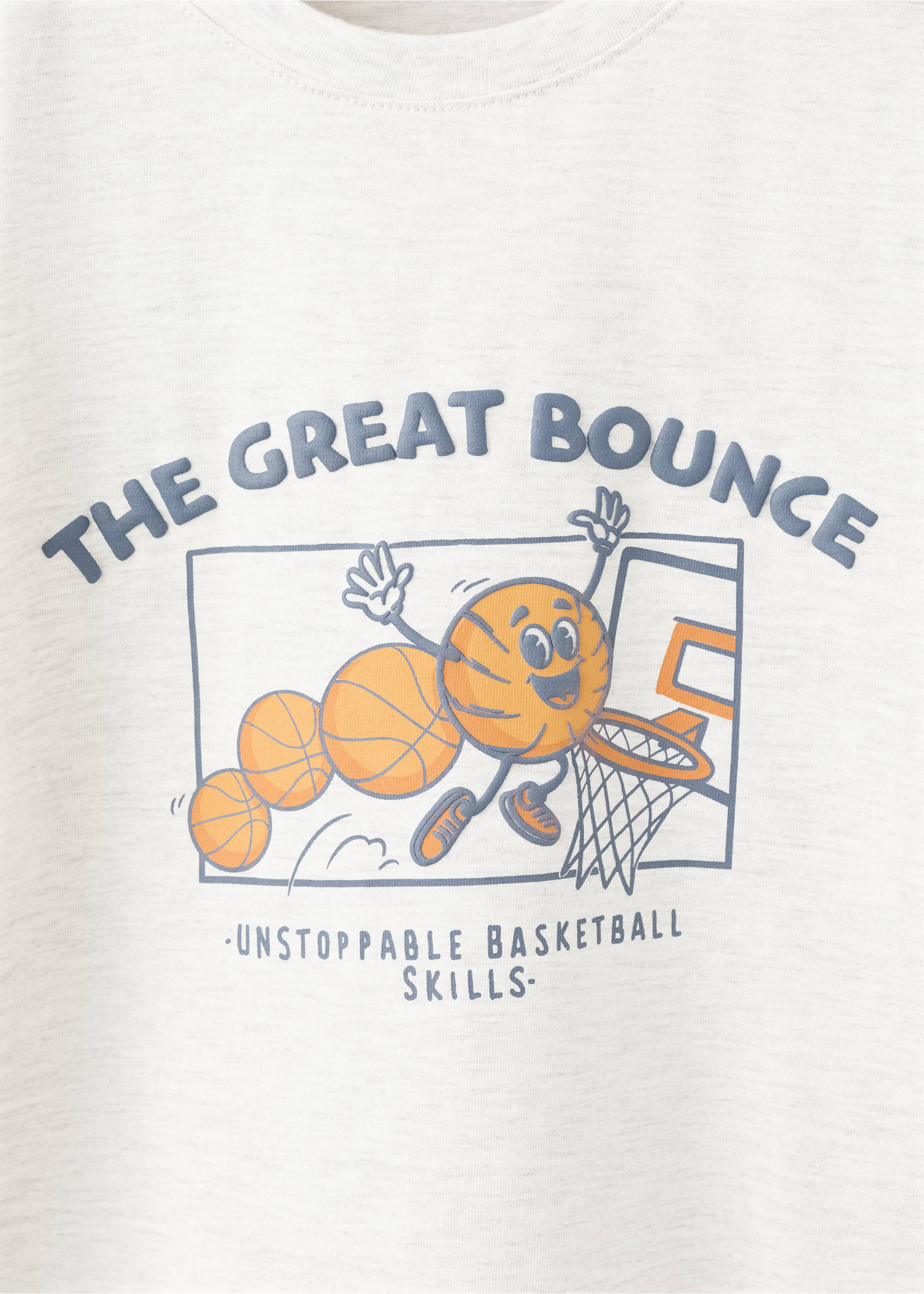 印花棉质混纺T恤 - null, 石楠花淡灰. Ref: 27094410-00.