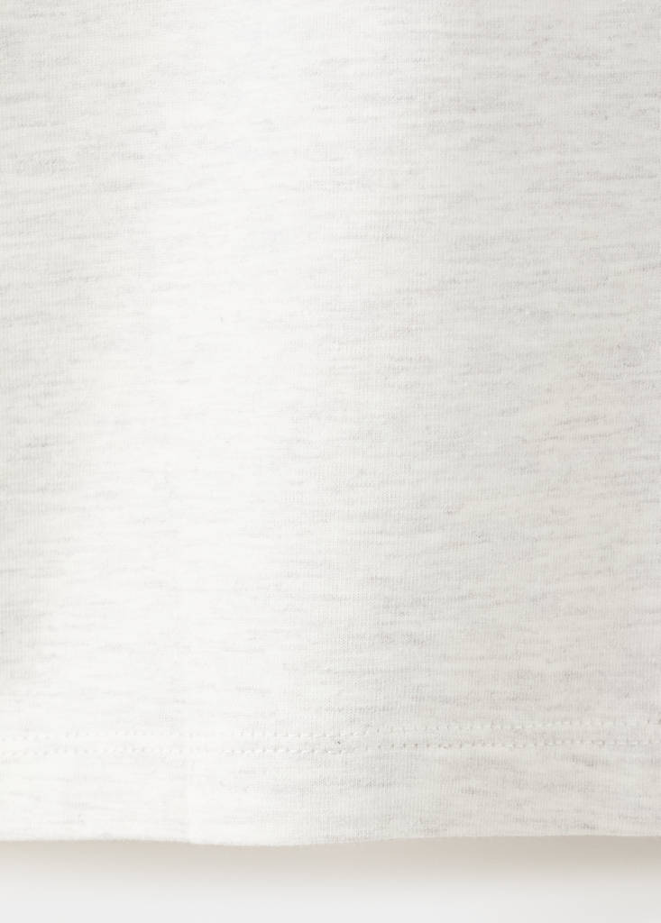 Printed cotton-blend t-shirt — Light Heather Grey