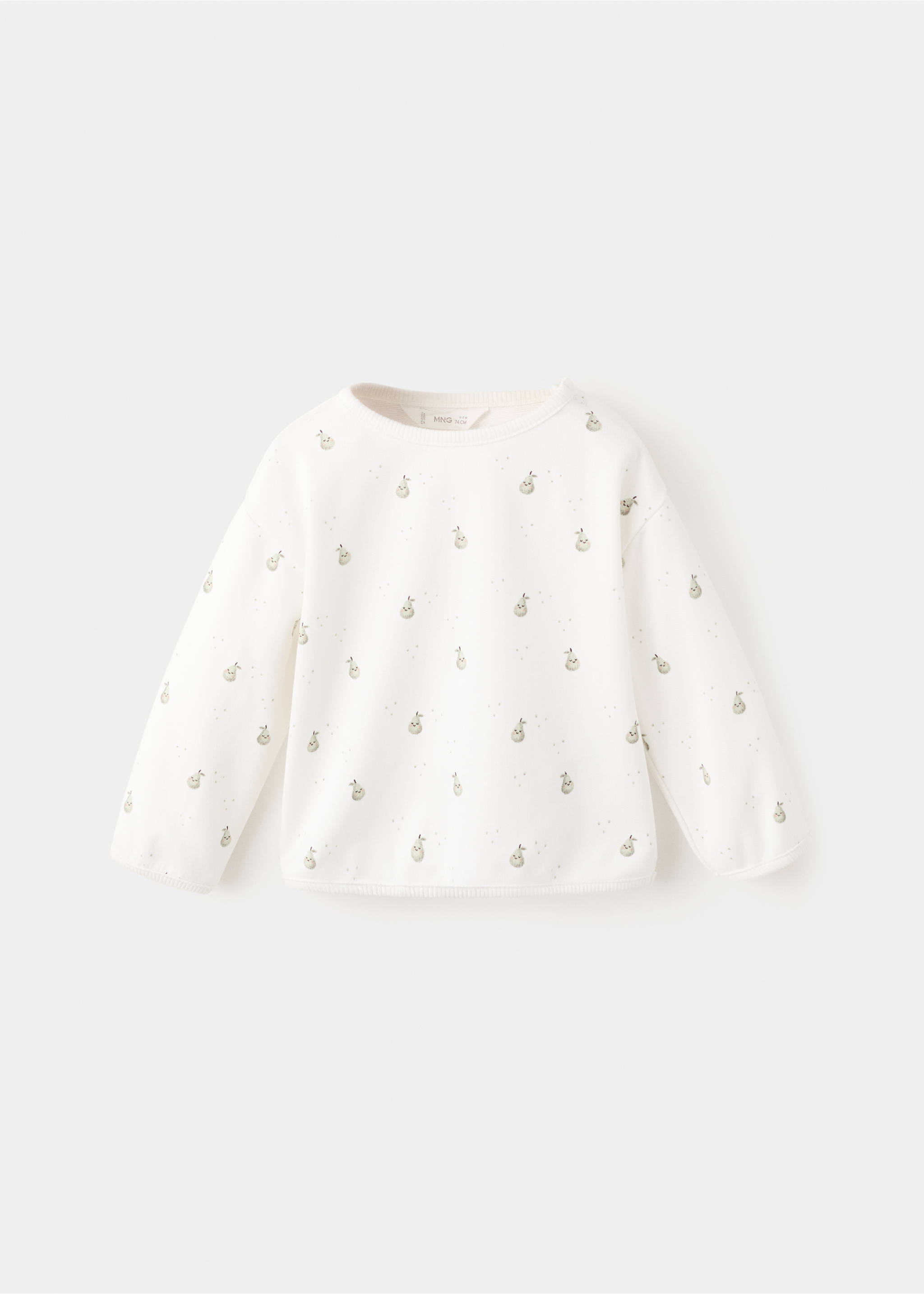 Suéter algodão estampada - Artigo sem modelo, Branco-pérola. Ref: 27094414-00.