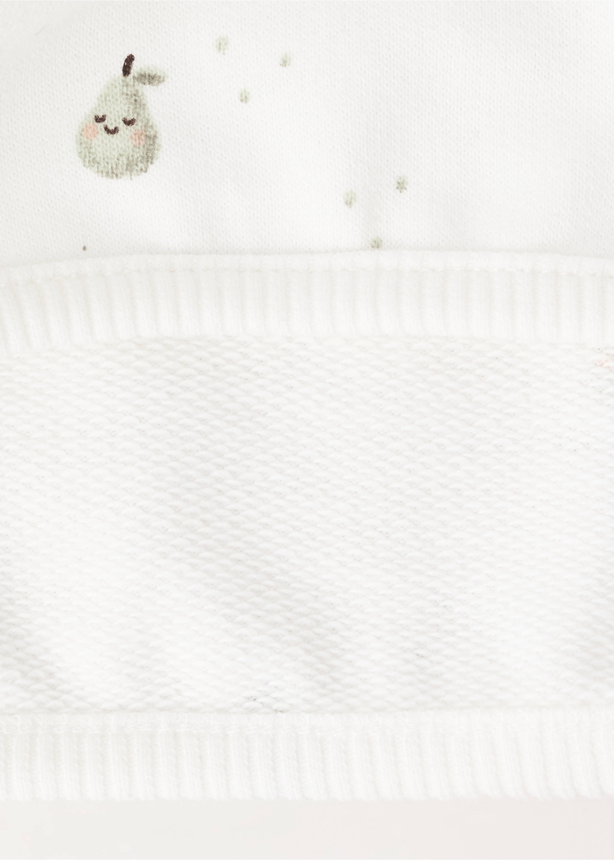 Suéter algodão estampada - Pormenor do artigo 0, Branco-pérola. Ref: 27094414-00.
