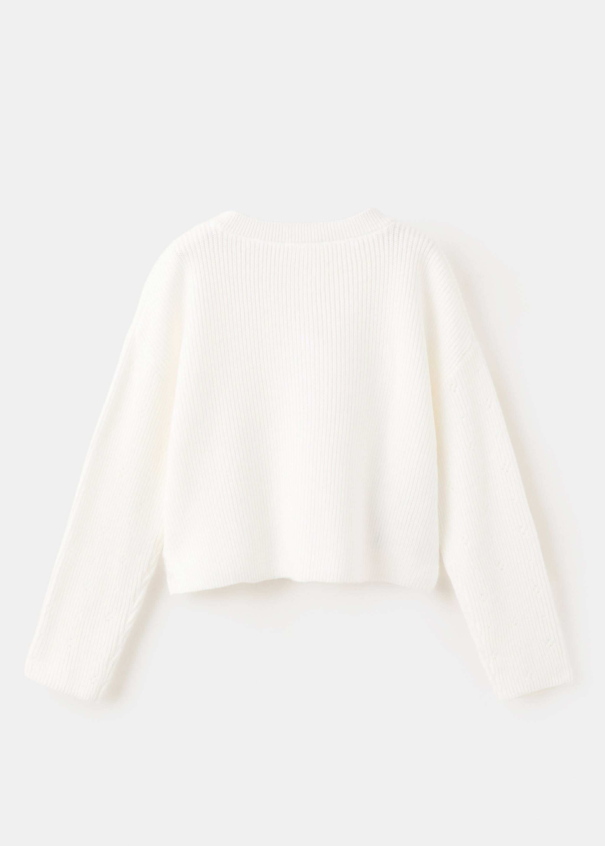 Openwork detail knit cardigan - Reverse of the article