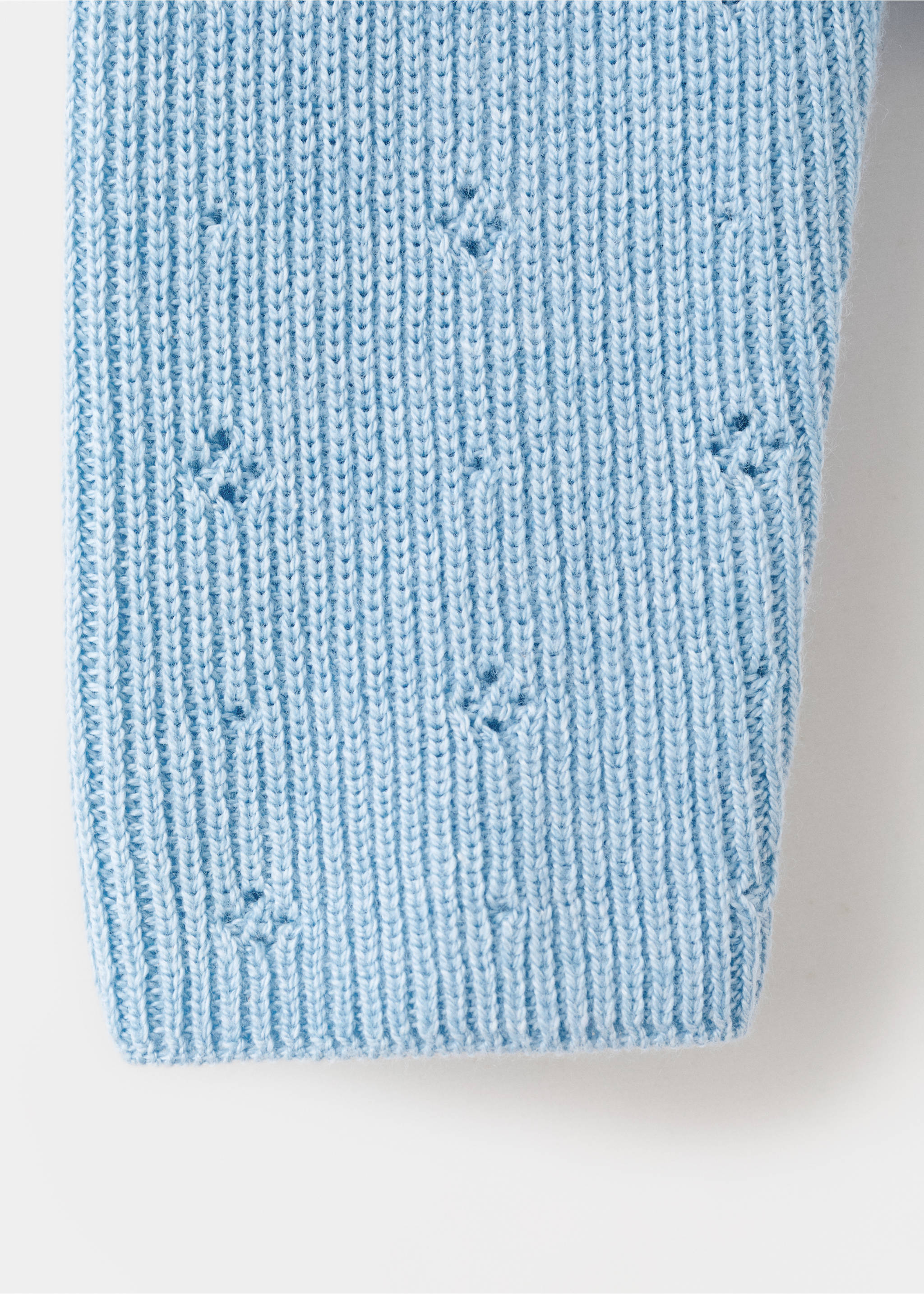 Pletený kardigan s detaily ažury - Detail zboží 0, Modrá obloha. Ref: 27094417-00.