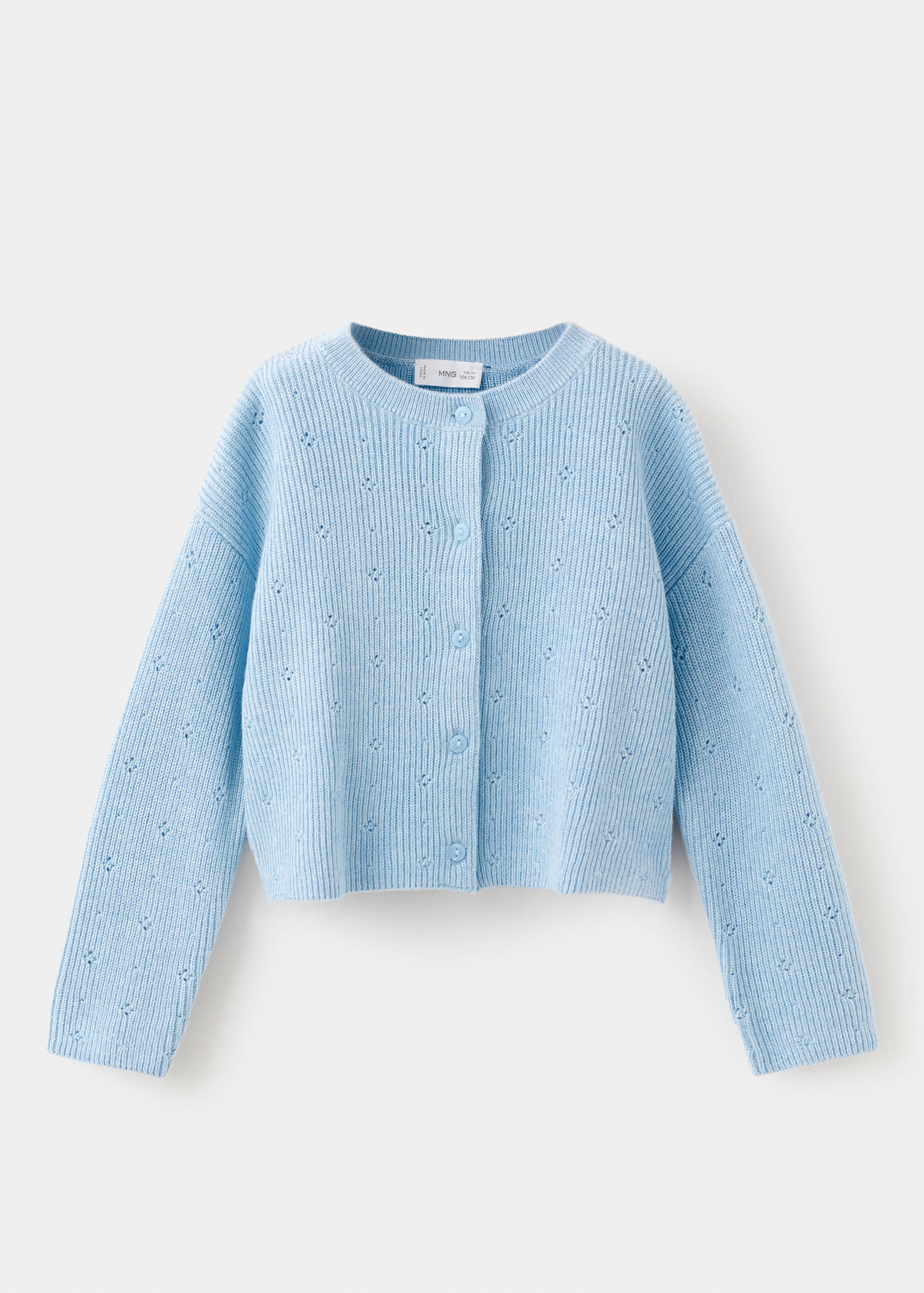 Openwork detail knit cardigan - Article without model