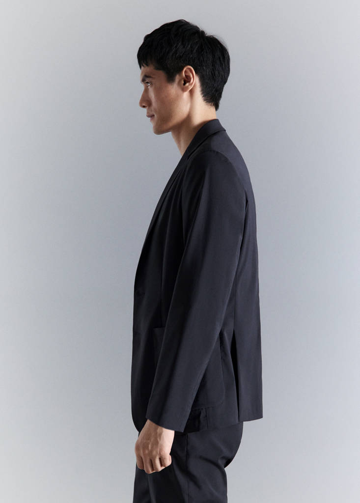 Slim fit technical jacket — Navy