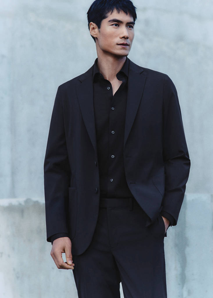 Slim fit technical jacket — Navy