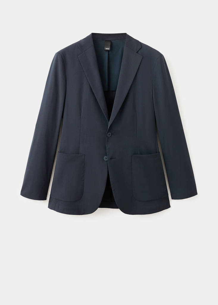 Slim fit technical jacket — Navy