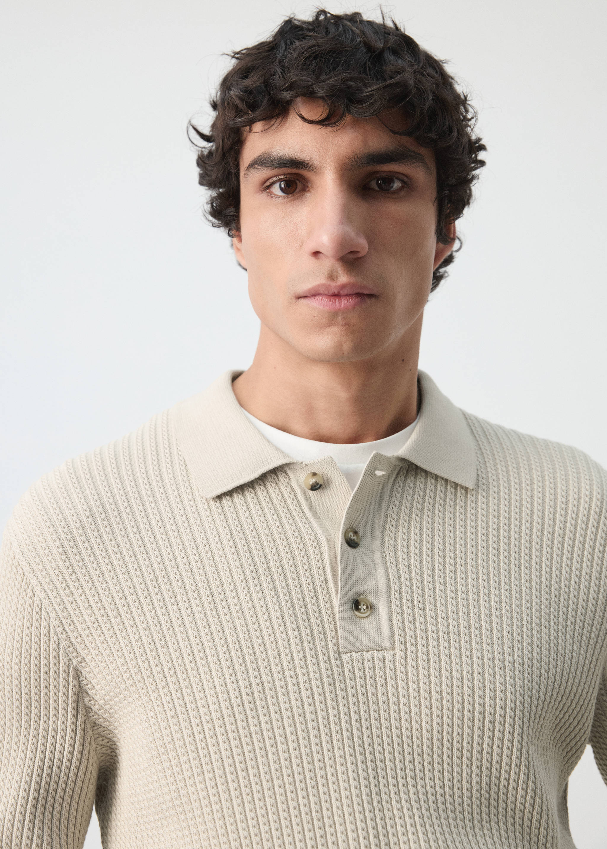 Jersey punto trenzado mezcla algodón - Detalle del artículo 1