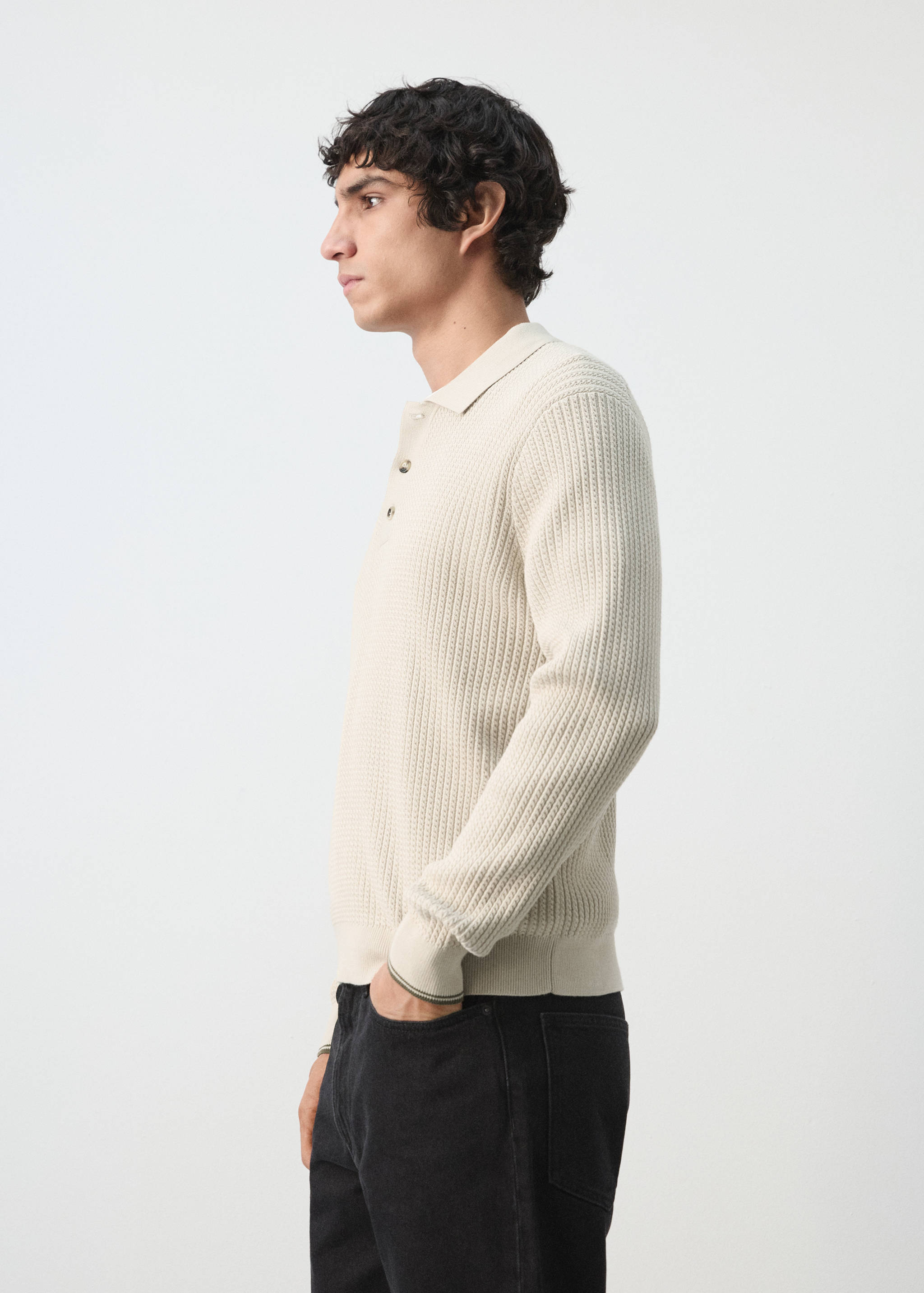 Jersey punto trenzado mezcla algodón - Detalle del artículo 2